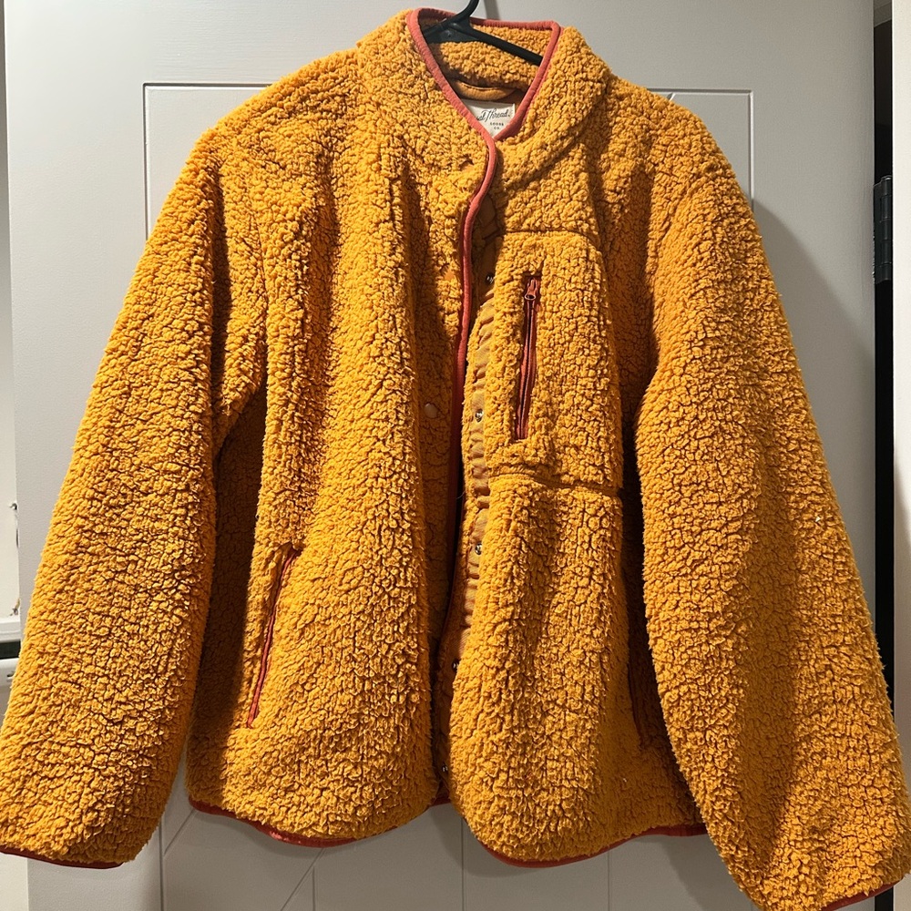 Cozy Orange Sherpa Jacket